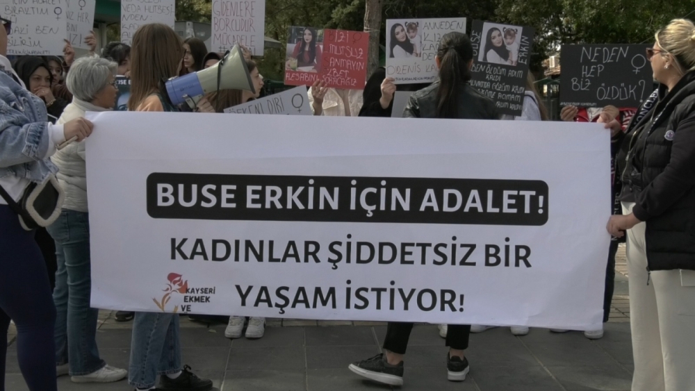 Babası tarafından öldürülen Buse Erkin için eylem yapıldı